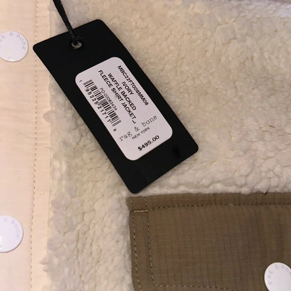 Rag & Bone Waffle Backed Fleece Shirt Jacket